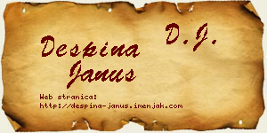 Despina Janus vizit kartica